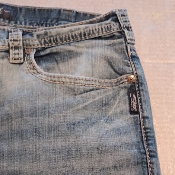 Silver Jeans Co. Men's classic straight relaxed stretch jeans, W36/L36 - Picture 7 of 9